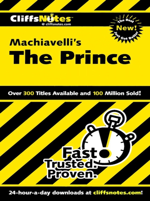Title details for CliffsNotes on Machiavelli's The Prince by Stacy Magedanz - Available